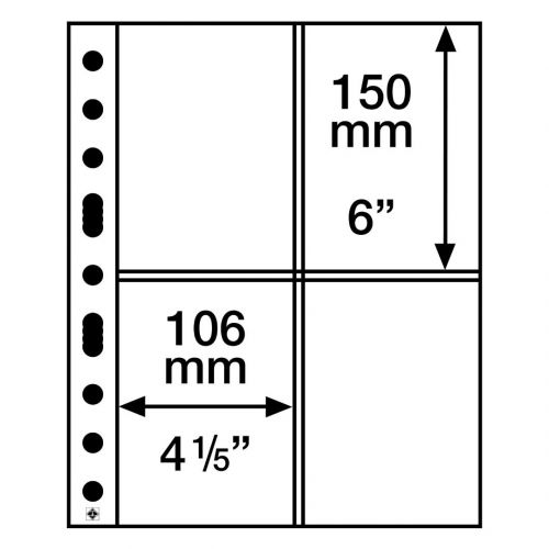Leuchtturm Hüllen Klar Grande Easy für Postkarten (A6), 50er Pack 358076 Neu