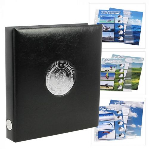Safe Premium Münzalbum 10 €-Serie "Luft bewegt" mit 3 Blättern Nr. 7416 Neu