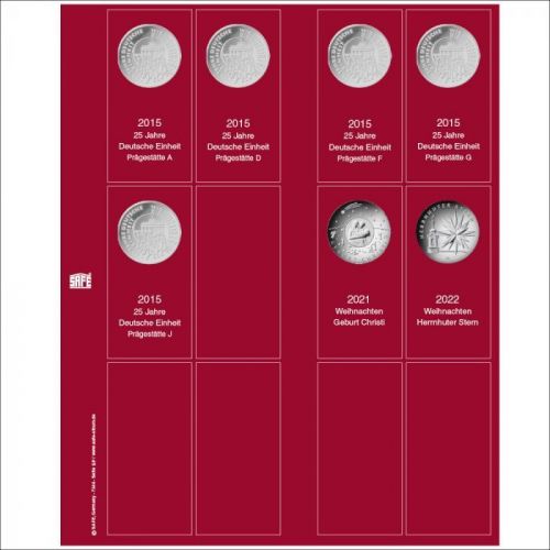Safe Premium Münzblatt für die 25 €-Münzen Nr. 7344 SP Neu