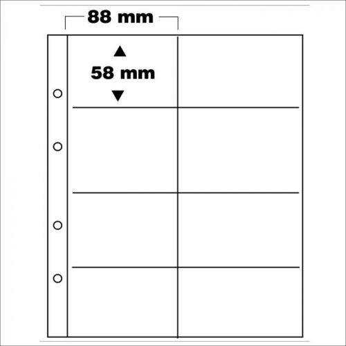 Safe Premium Ergänzungsblätter mit 8 Fächern (5er Pack) Nr. 7404 Neu