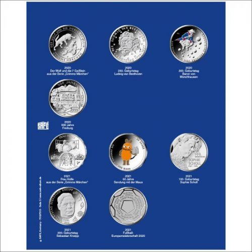 Safe Nachtragsblatt TOPset für 20 Euro Münzen (2020-2021) Nr. 7312-3 Neu