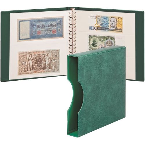 Lindner Banknotenalbum Regular mit Kassette grün 2810-814-G Neu
