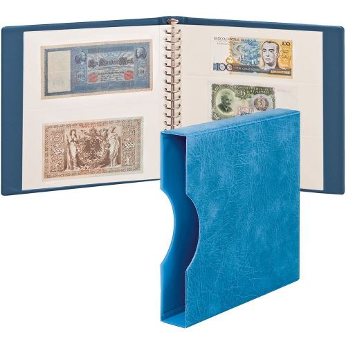 Lindner Banknotenalbum Regular mit Kassette blau 2810-814-B Neu
