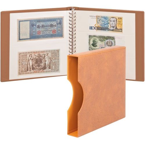 Lindner Banknotenalbum Regular mit Kassette hellbraun 2810-814-H Neu