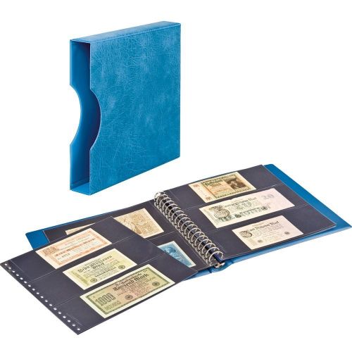 Lindner Banknotenalbum Regular mit Kassette blau 2815-814-B Neu