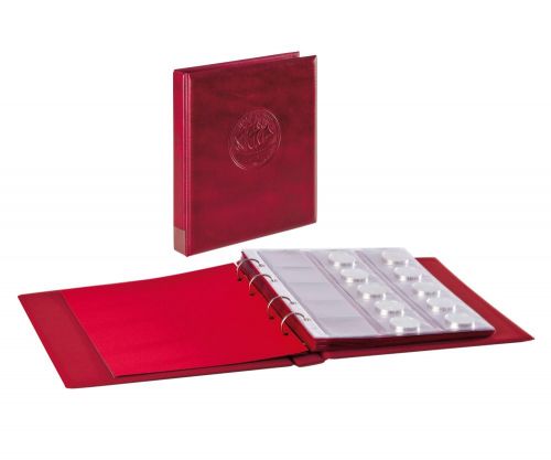 Lindner Münzalbum Weinrot Half Penny 3107-W mit 10 Münzblättern Neu
