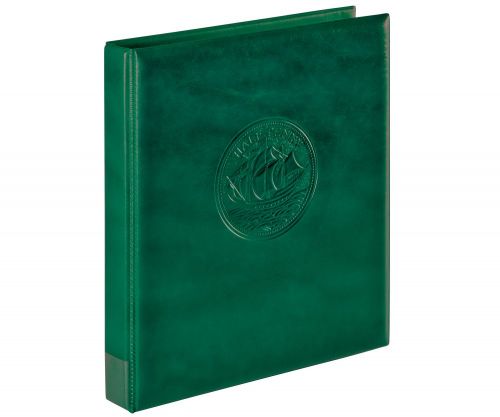 Lindner Ringbinder Grün "Half Penny" 3109-G, leer Neu