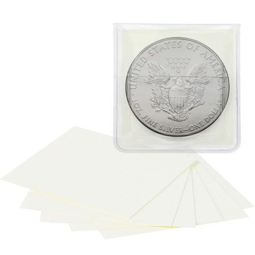 Lindner Münzhüllen inkl. Beschriftungskärtchen, 2051-802005 (100er-Packung) Neu