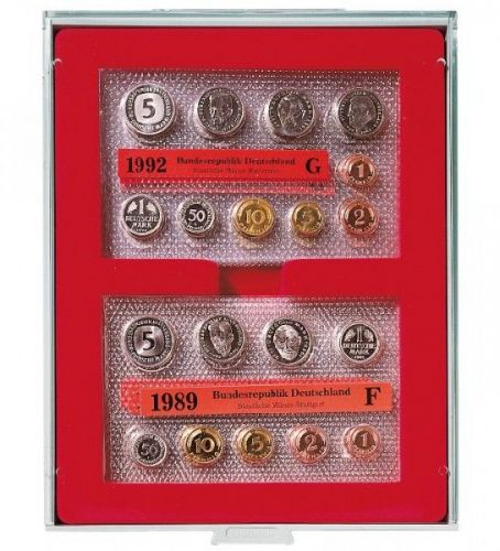 Lindner Sammelbox Hellrot Standard 2408 Neu