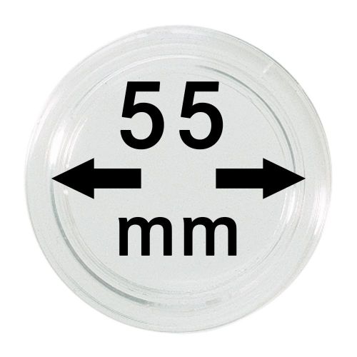 Lindner Münzkapsel Innen-Ø 55 mm, Innenhöhe 3,2 mm, per Stück S22705500 Neu