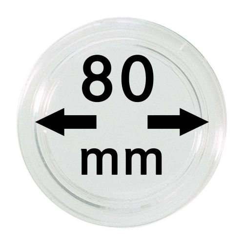 Lindner Münzkapsel Innen-Ø 80 mm, Innenhöhe 5,7 mm, per Stück S22708000 Neu