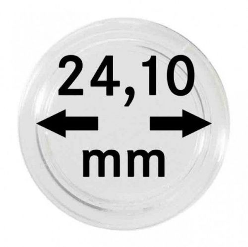 Lindner Münzkapsel Innen-Ø 24,1 mm, Innenhöhe 4,5 mm (10er Pack) S22702410P Neu