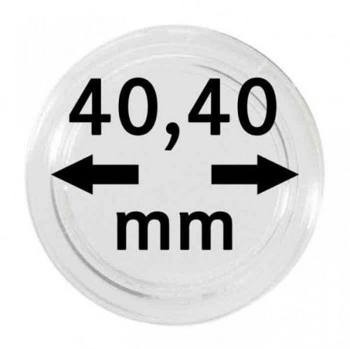 Lindner Münzkapsel Innen-Ø 40,4 mm, Innenhöhe 6,6 mm,10er Pack S22704040P Neu
