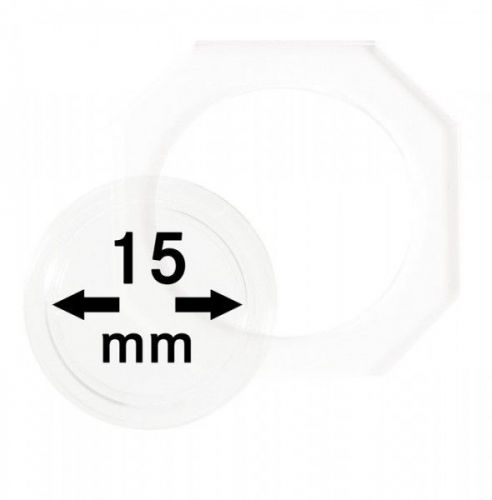 Lindner Münzkapsel OCTO 15mm OS015, 2er Pack Neu