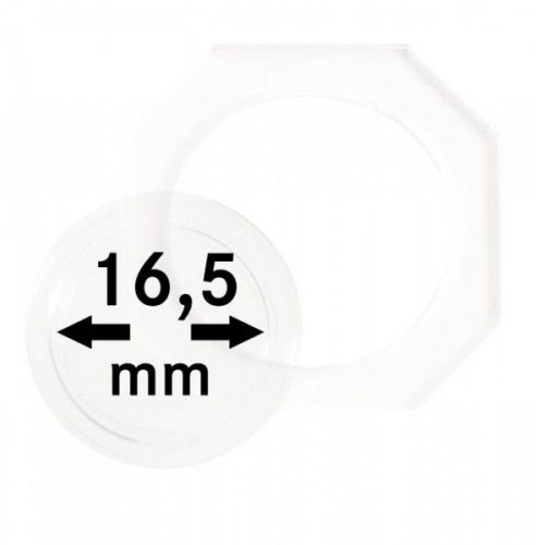Lindner Münzkapsel OCTO 16,5mm OS165, 2er Pack Neu