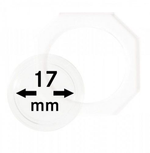 Lindner Münzkapsel OCTO 17mm OS017, 2er Pack Neu