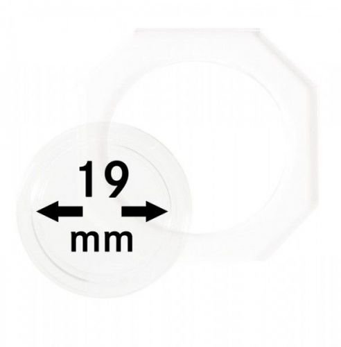 Lindner Münzkapsel OCTO 19mm OS019, 2er Pack Neu
