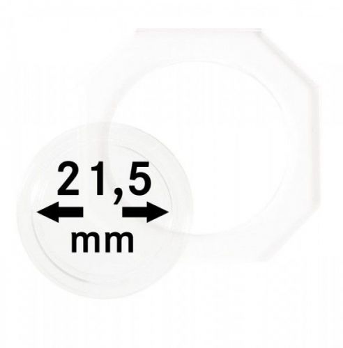 Lindner Münzkapsel OCTO 21,5mm OS215, 2er Pack Neu