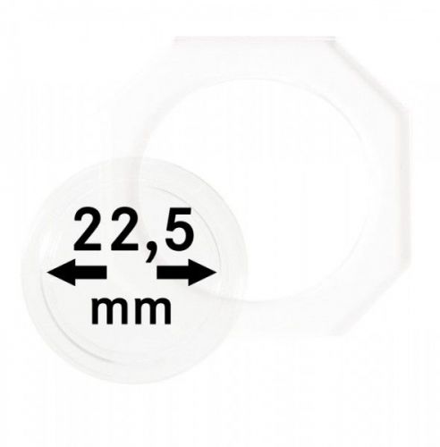 Lindner Münzkapsel OCTO 22,5mm OS225, 2er Pack Neu