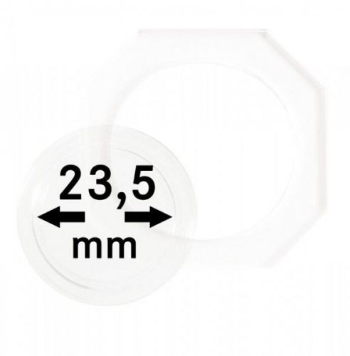 Lindner Münzkapsel OCTO 23,5mm OS235, 2er Pack Neu