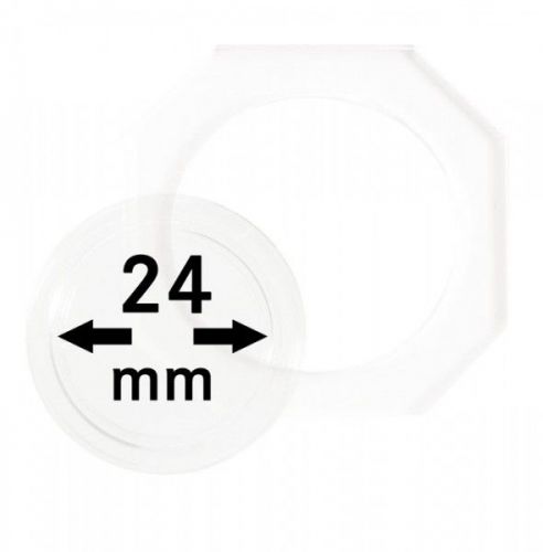 Lindner Münzkapsel OCTO 24mm OS024, 2er Pack Neu