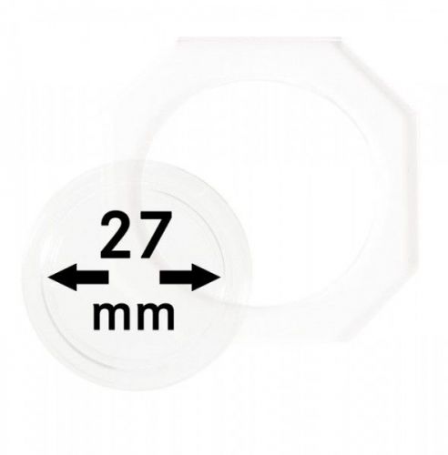 Lindner Münzkapsel OCTO 27mm OS027, 2er Pack Neu