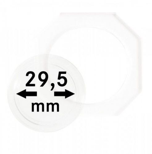 Lindner Münzkapsel OCTO 29,5mm OS295, 2er Pack Neu