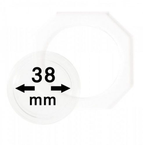 Lindner Münzkapsel OCTO 38mm OS038, 2er Pack Neu