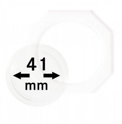 Lindner Münzkapsel OCTO 41mm OS041, 2er Pack Neu