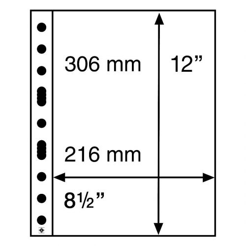 Leuchtturm Hüllen Klar Grande Easy 1 Tasche, PP (50er Pack) 358072 Neu