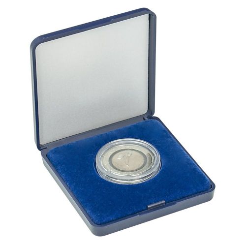 Lindner Münzetui blaue Velourseinlage für Münzen bis Außen-Ø 36mm 2029-036 Neu