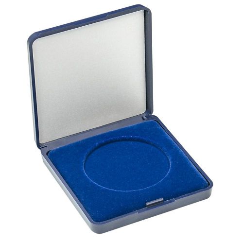 Lindner Münzetui blaue Velourseinlage für Münzen bis Außen-Ø 50mm 2029-050 Neu