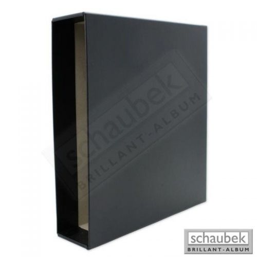 Schaubek Kassette / Schuber Schwarz für Kunstleder Schraubbinder kss1015 Neu
