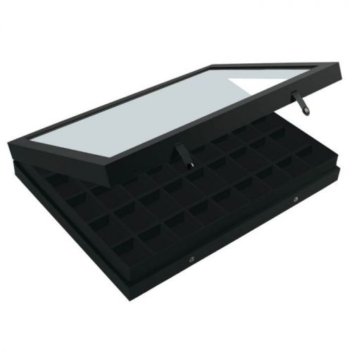 Safe Premium-Vitrine "Black Edition" mit 45 Fächern à 36 x 49 mm Nr. 5677 Neu
