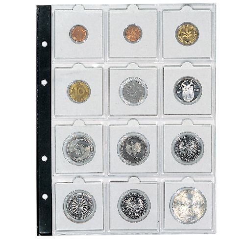 Safe Ergänzungsblätter Coin-Compact für 12 Münzrähmchen Nr. 7855 (5er Pack) Neu