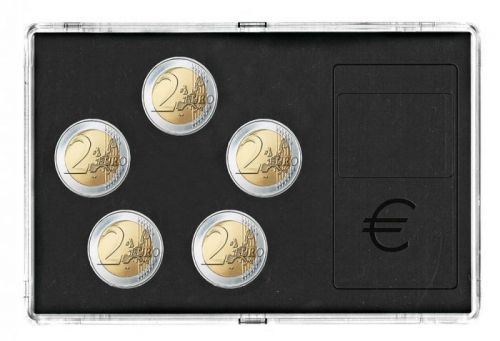 Safe Münzetui aus Acryl für 5x 2 Euro-Münzen Nr. 7904 Neu