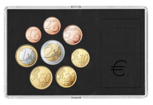 Safe Münzetui aus Acryl für 1x Euro-Satz Nr. 7903 Neu