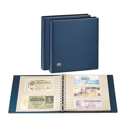 Safe Banknotenalbum Blau im Großformat inkl. 10 Blättern Nr. 7351 Neu