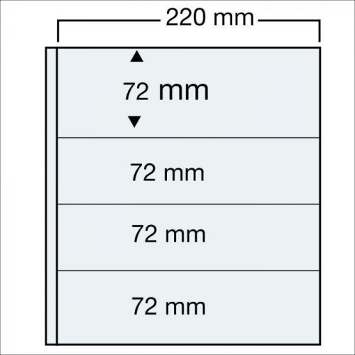 Safe Zusatzblätter 4-geteilt quer Nr. 5476XL, 50 Stück Neu