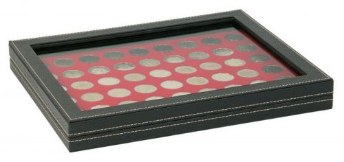 Lindner Münzkassette NERA M PLUS mit hellroter Münzeinlage 2367-2154E Neu