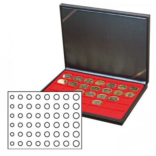 Lindner Münzkassette NERA M mit hellroter Münzeinlage 2364-2506E Neu