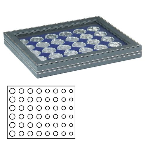 Lindner Münzkassette NERA M PLUS mit dunkelblauer Münzeinlage 2367-2506ME Neu