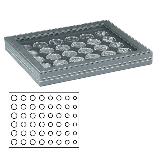 Lindner Münzkassette NERA M PLUS mit schwarzer Münzeinlage 2367-2506CE Neu