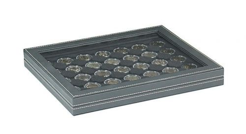 Lindner Münzkassette NERA M PLUS mit schwarzer Münzeinlage 2367-2530CE Neu