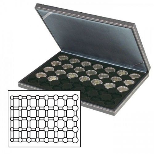 Lindner Münzkassette NERA M mit schwarzer Münzeinlage 2364-2556CE Neu