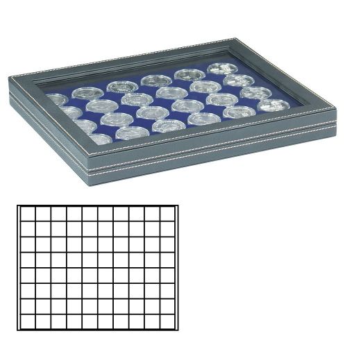 Lindner Münzkassette NERA M PLUS mit dunkelblauer Münzeinlage 2367-2180ME Neu