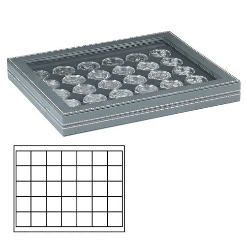 Lindner Münzkassette NERA M PLUS mit schwarzer Münzeinlage 2367-2115CE Neu