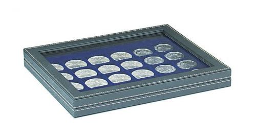 Lindner Münzkassette NERA M PLUS mit dunkelblauer Münzeinlage 2367-2124ME Neu