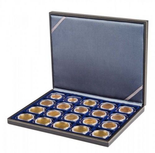 Lindner Münzkassette NERA M mit dunkelblauer Münzeinlage 2364-2122ME Neu