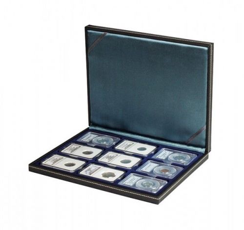Lindner Münzkassette NERA M mit dunkelblauer Münzeinlage 2364-2219ME Neu
